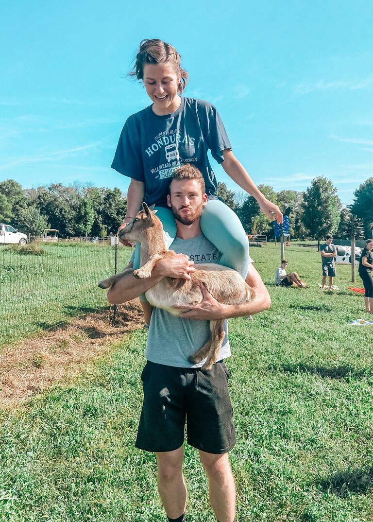 Goat Yoga in PA! Featuring Tom's manbun