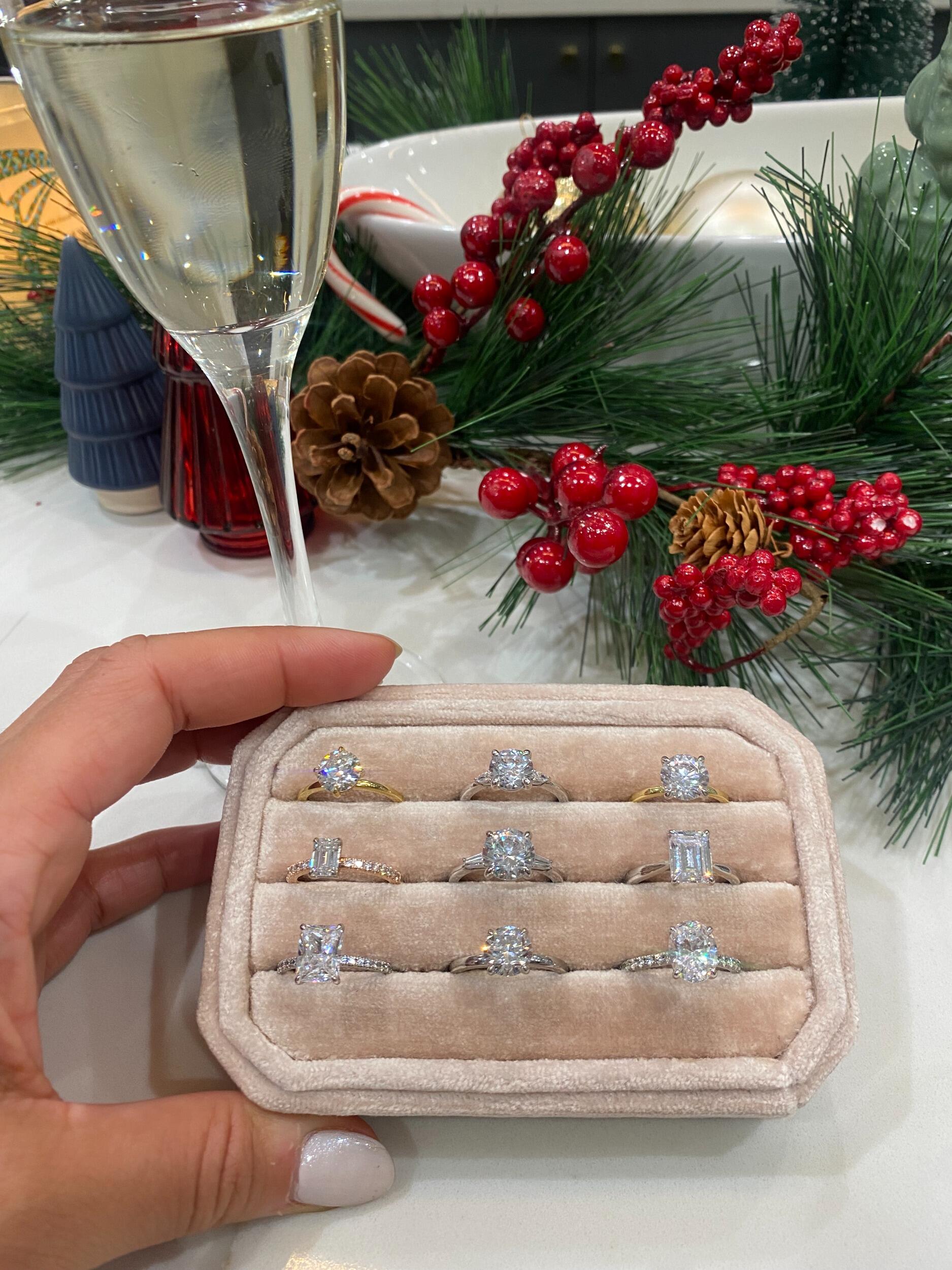 Around Emily's birthday, she takes Derek ring shopping for the second year in a row so she can 'visit' the Chicago jewelry shops she worked at. This time he takes the hint to heart. 