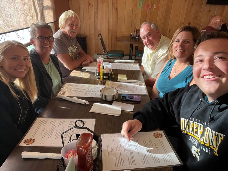 The parents meet each other for the first time at Whiskey River Grill in Bowden, WV. 
