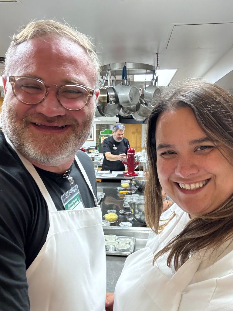 Cooking class date. 
