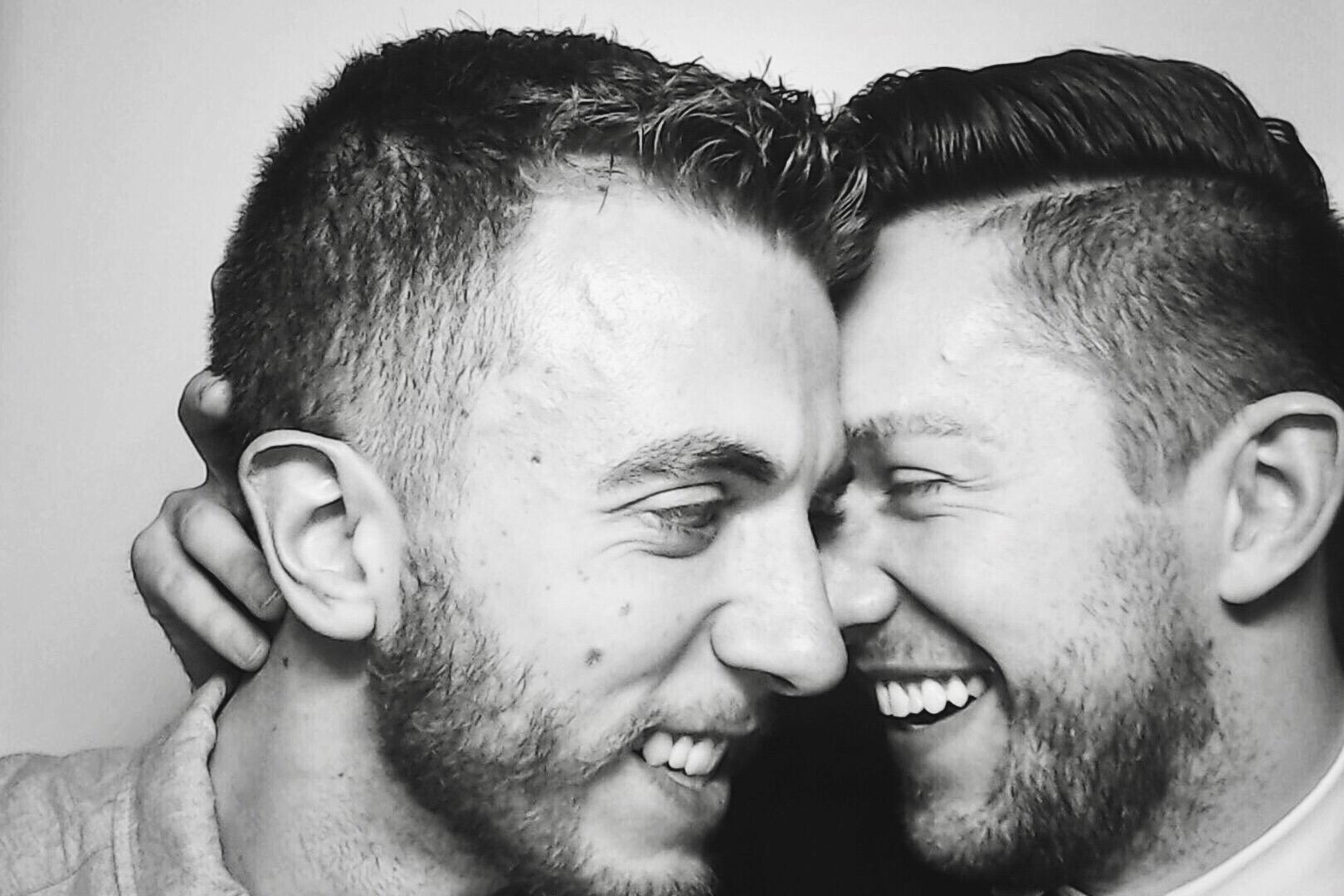 One of our favorite photos from the same trip to NYC, while attending a friend's going away party. Taken in a photo booth too! 