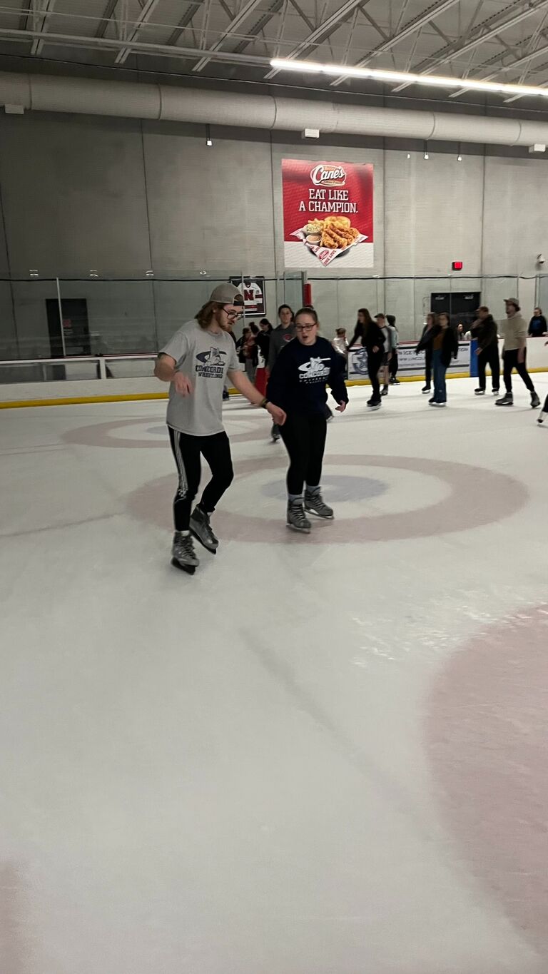 We went ice skating in Lincoln with lots of other Concordia Students. Molly was significantly better than me, but it was a ton of fun