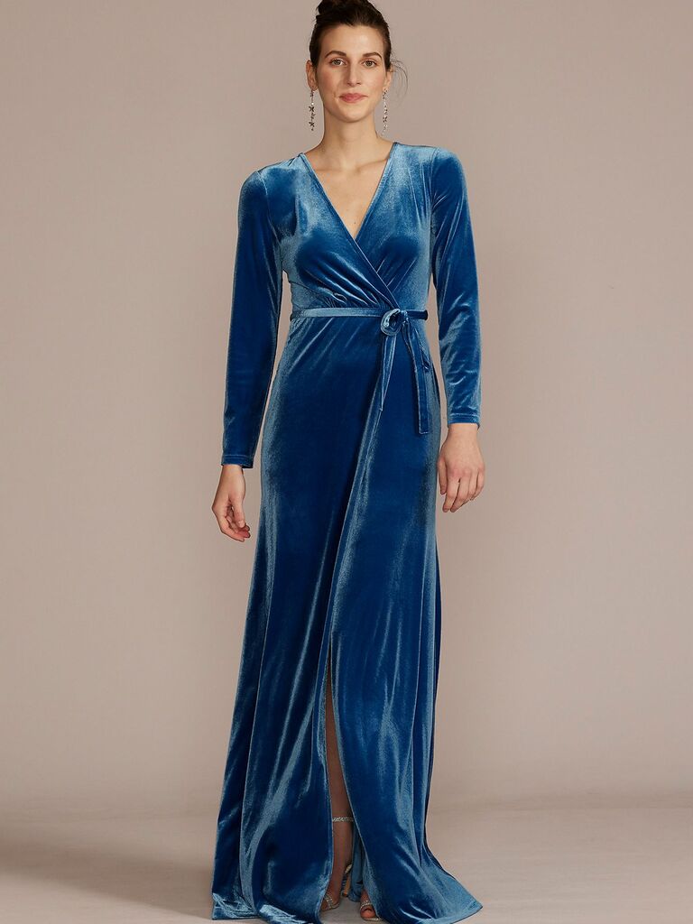 David's bridal velvet hot sale bridesmaid dress