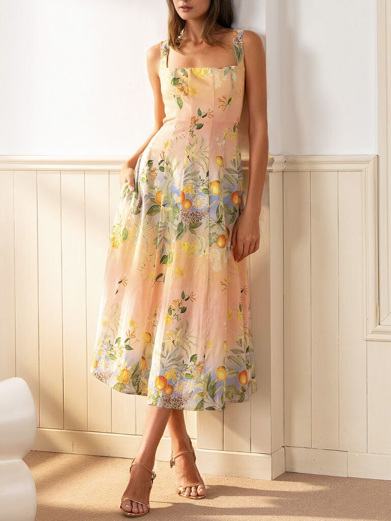 Yumi Kim floral beach mother of the bride dress