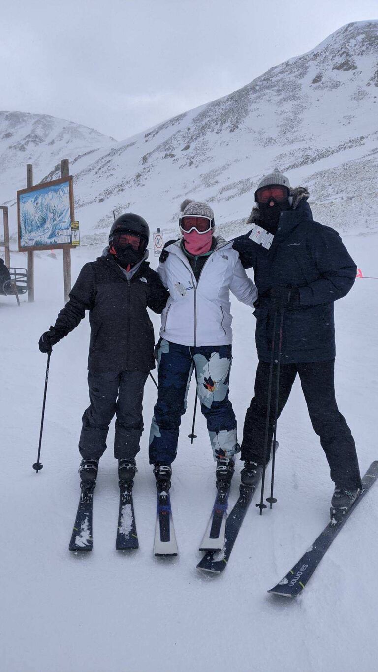Ski slopes in Loveland, CO with uncle Zack and Avery's cousin, Masen. 