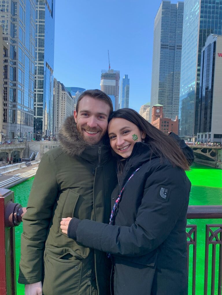 Dyeing the river green in Chicago!