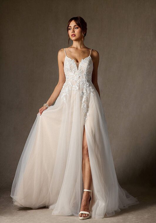 azazie wedding dresses Azazie Nikita Dress in Diamond White/champagne Wedding Dress Azazie Demetria