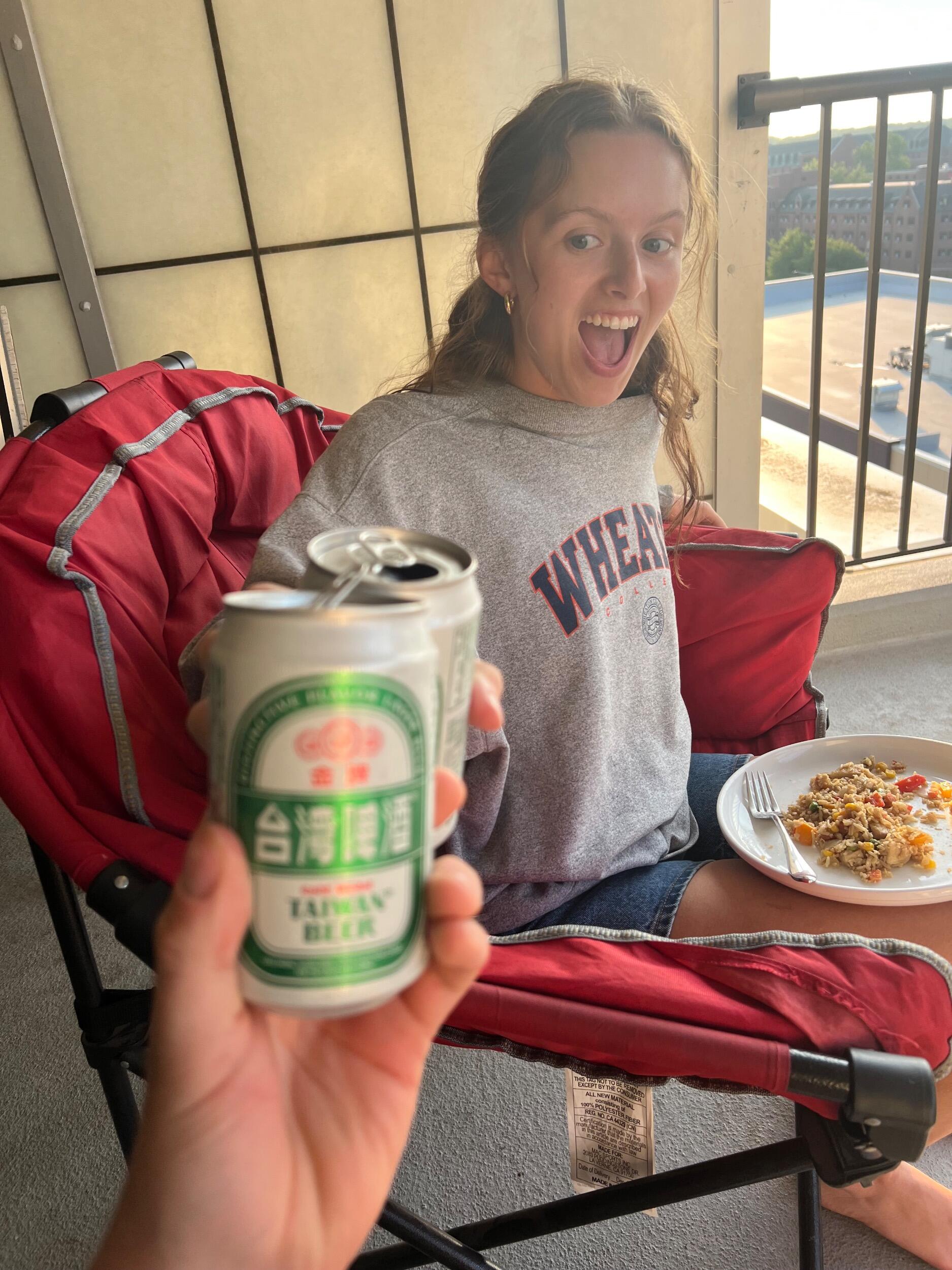 The summer felt like an eternity to Jonah but he kept busy by working for the city of Ames, going to his friend’s weddings, and playing lots of disc golf. Once Gabby got back, we shared a souvenir from Taiwan. (Gabby's first legal drink!)