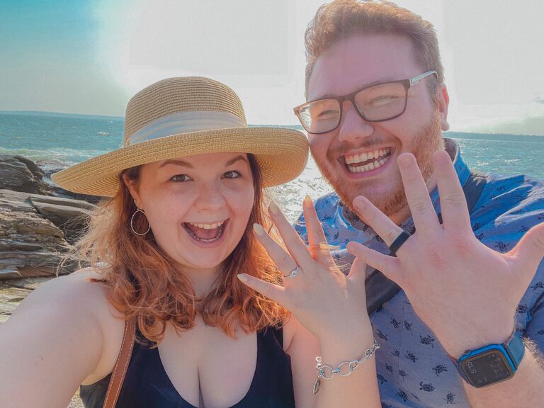 We got engaged on a magical trip to Rhode Island!