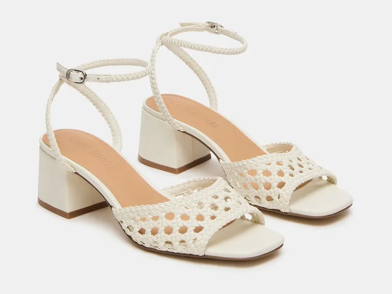 White square toe sandal beach wedding shoe from Steve Madden