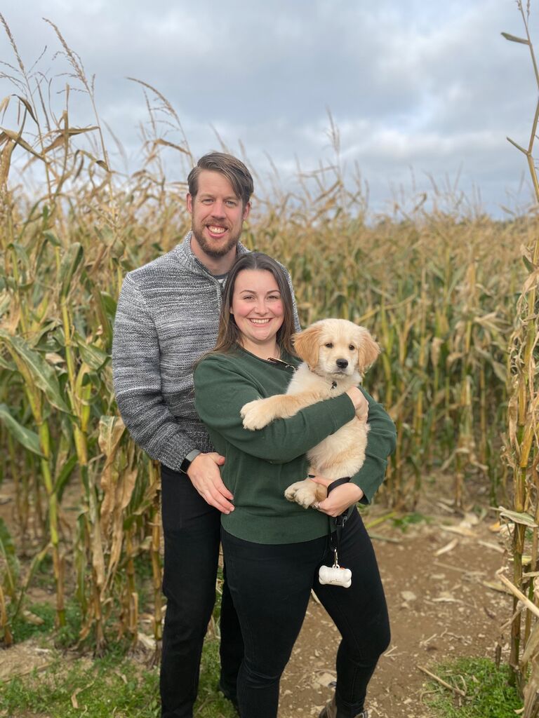 Pumpkin picking and corn mazes for Tucker's first halloween