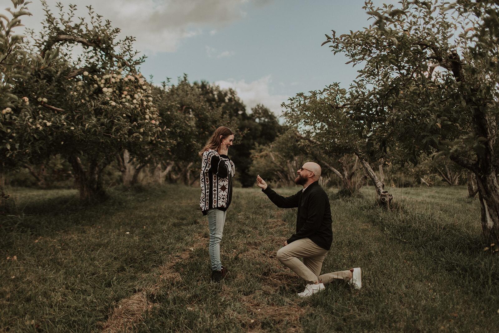 A couple months later Todd proposed at an orchard we had frequented in years past called Williams Orchard.