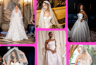 Collage of 2027 Wedding Dress Trends