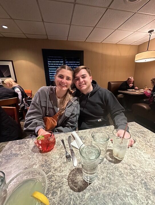 Celebrating the night that we found out that I had gotten into veterinary school at UW-Madison. 