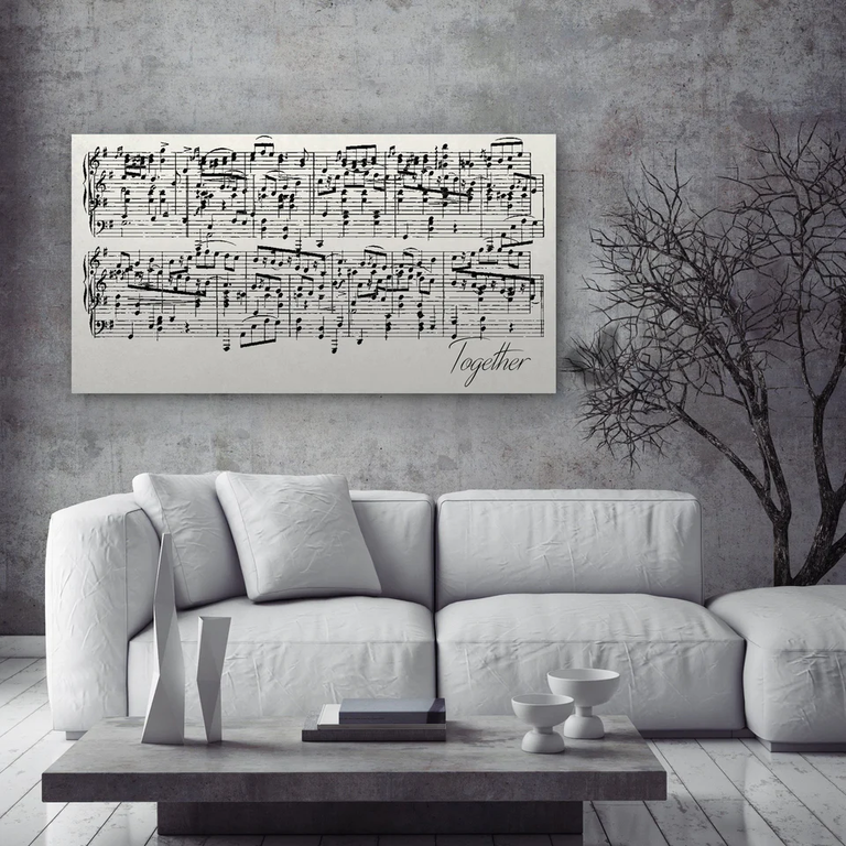 Sheet music wall art for the best valentine's day gift