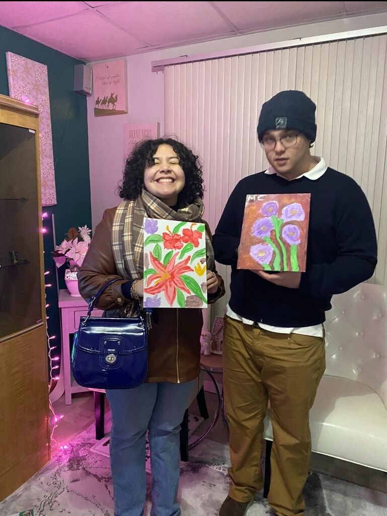 Our relationship was built on the joy of creativity and artistic expression. This picture speaks for itself. 