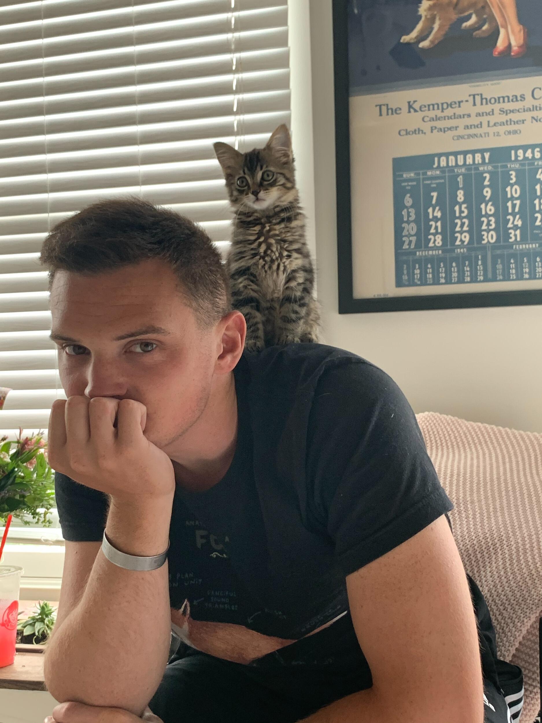 A few days after we adopted our kitten, Milo!