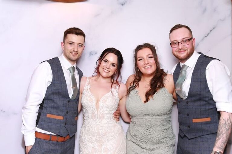 The couple celebrated the union of two of their closest friends. A wonderful day for a wonderful couple.