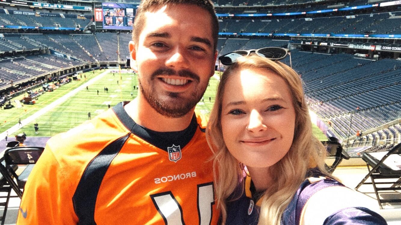 Vikings vs. Broncos preseason game...2 days after we learned we were going to be parents! 