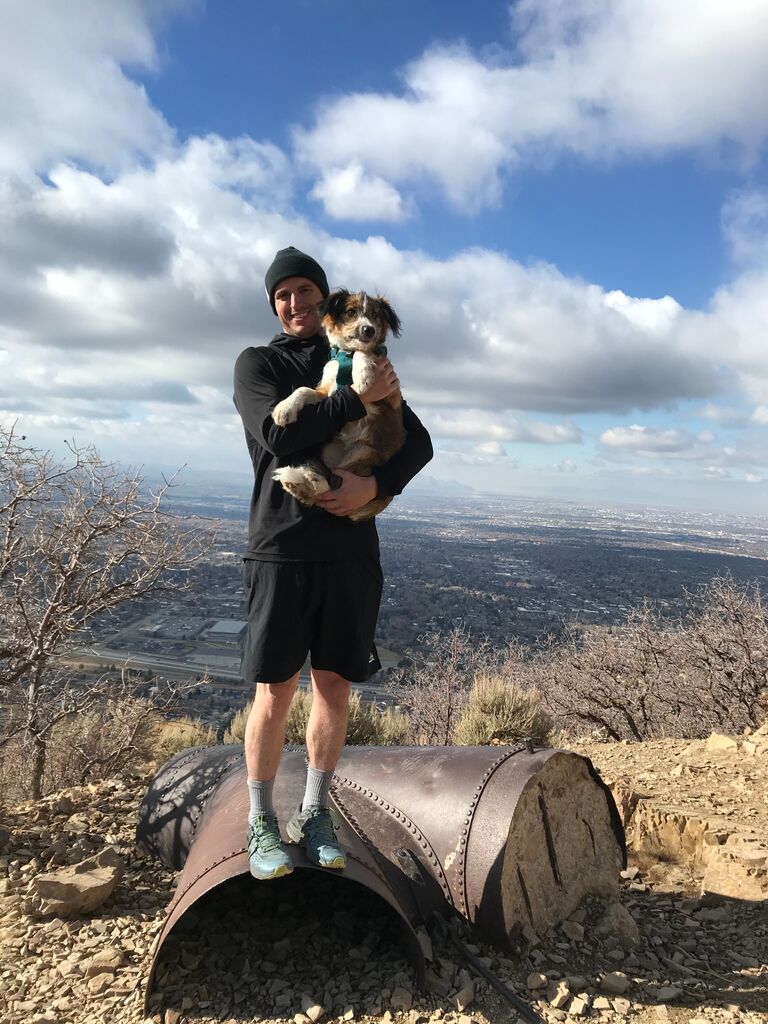 Needless to say they hit it off and continued to visit each other. Here is Jeff on the top of the pipeline trail on their second "date" in Salt Lake City, UT. 