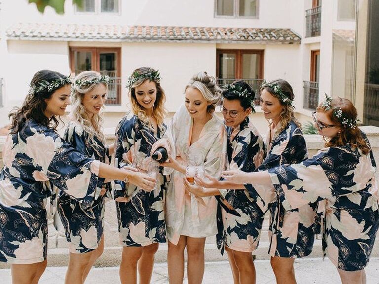 inexpensive bridal robes