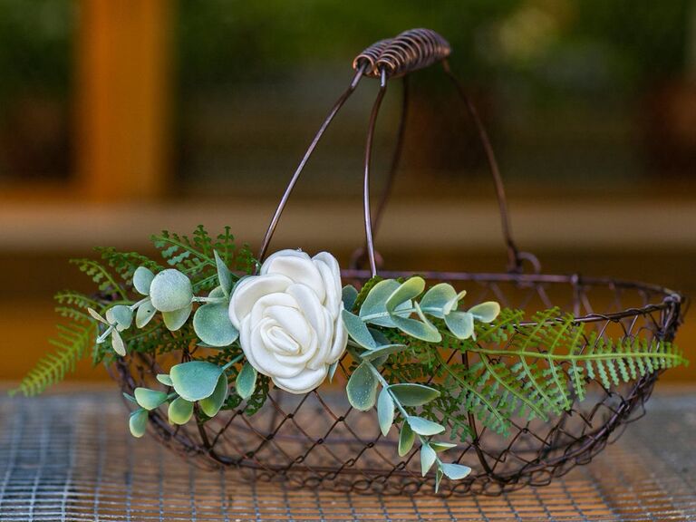 country flower girl baskets