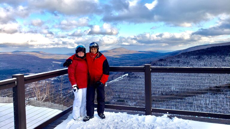 They continued to go on ski trips, this time to Hunter Mountain followed by a quick trip to NYC.