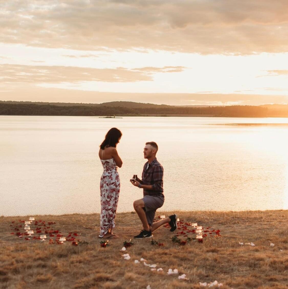 Ryan got down on one knee in West Boylston MA at the Wachusett Reservoir and we spent the night calling family and friends and enjoyed a nice dinner at Clintons Bar and Grille.  