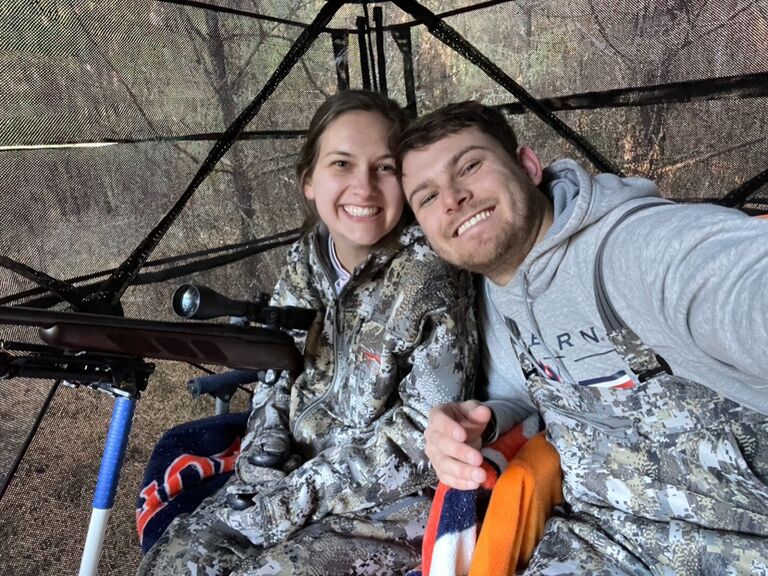 Cason loves to hunt and was excited to bring Sophie along for a deer hunt. There will be many more of these dates to come.