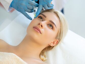 woman getting botox injection 