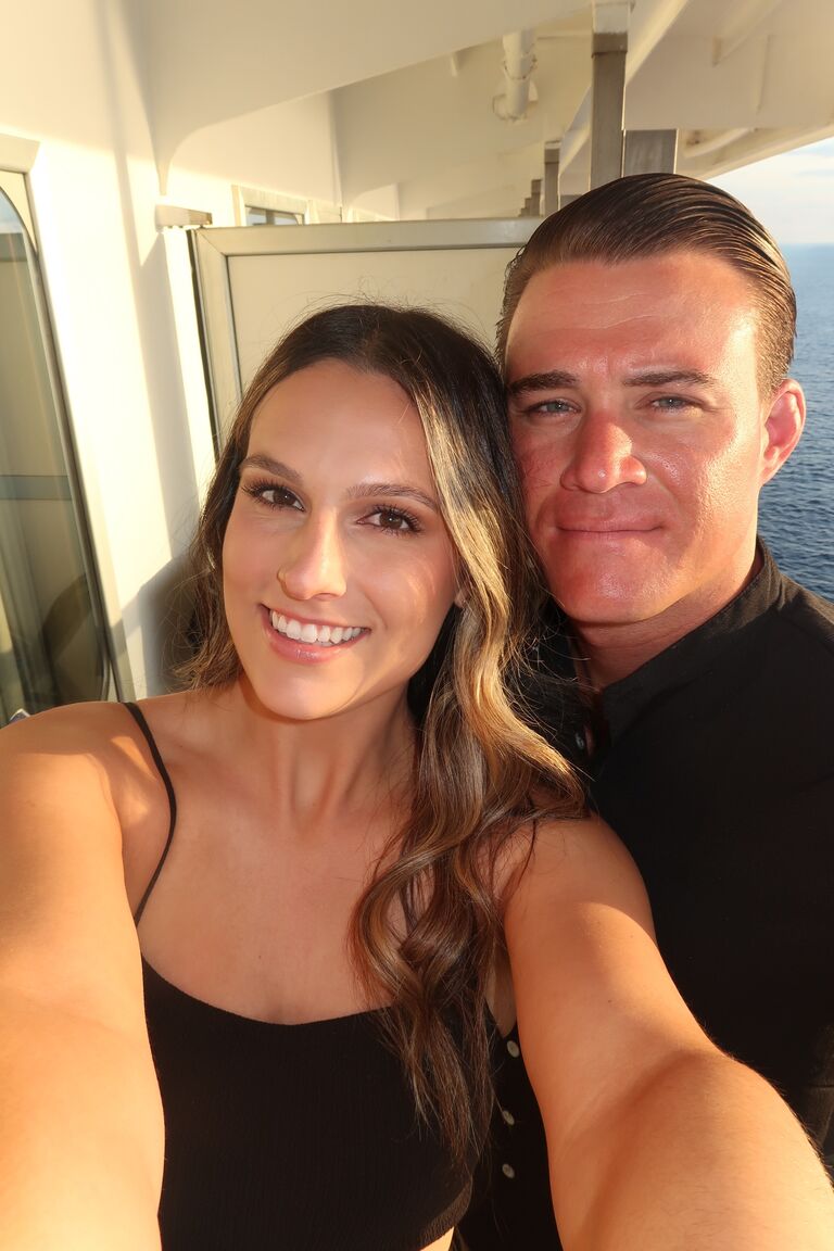 Stephanie and Dylan on their first big vacation together - a cruise to the Bahamas!