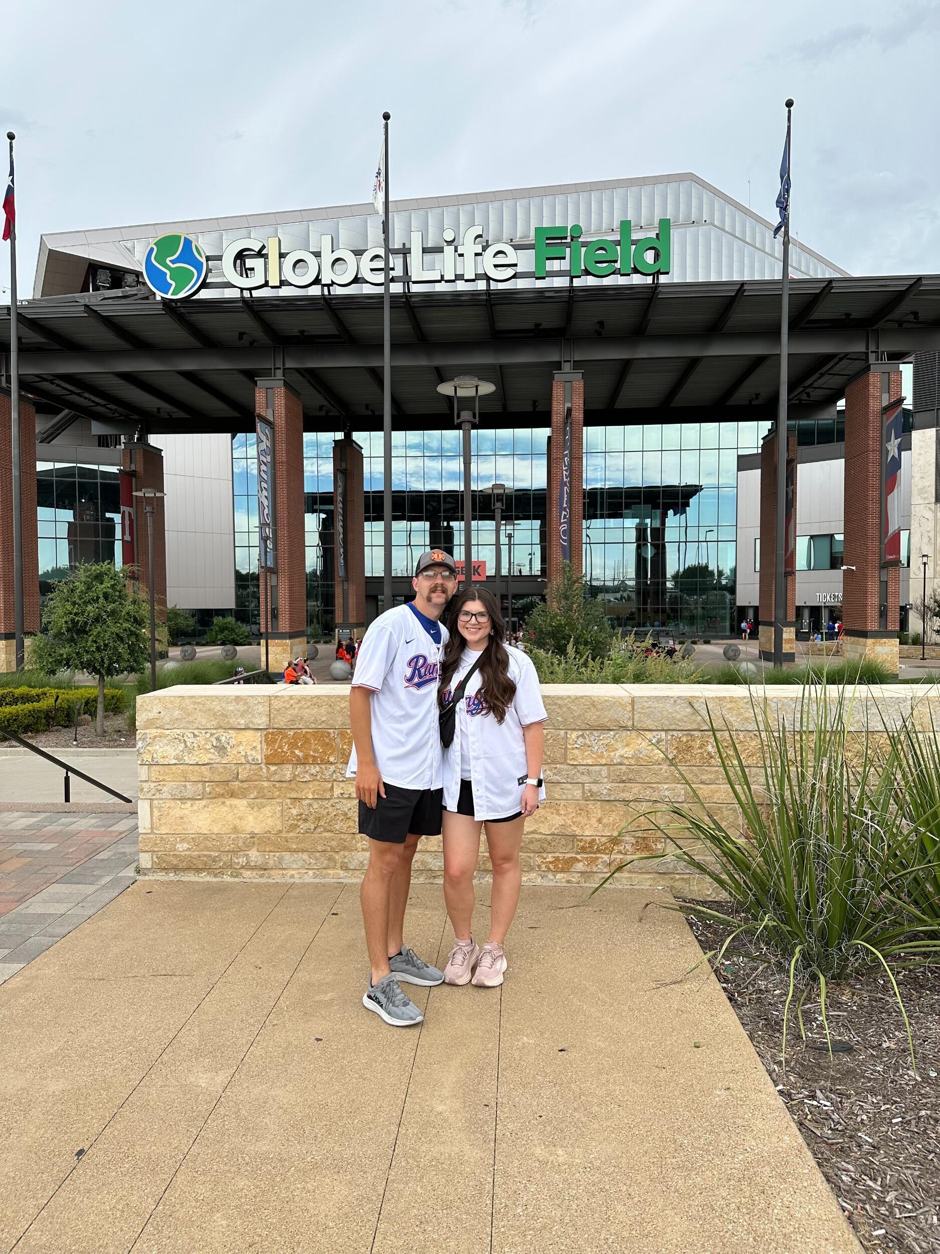 Made Trent visit my most favorite place. Globe Life Field - home to the Texas Rangers.