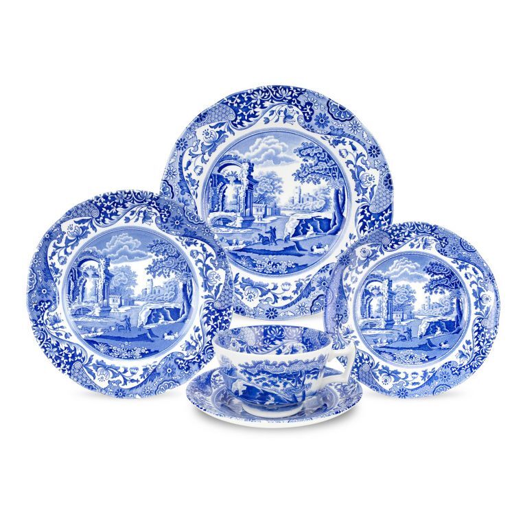 Blue and white fine China dinnerware set