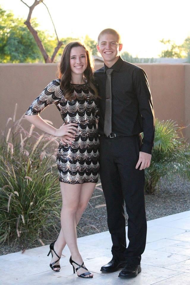 Sophomore Homecoming when Carson asked Katie to make it official!