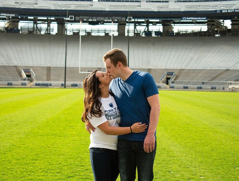 A summer apart,  Doylan in Miami  and Alicia Washington DC. Their final year in the PSU student section.