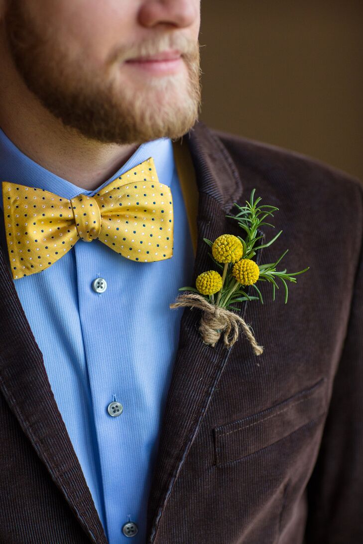 yellow top with black polka dots