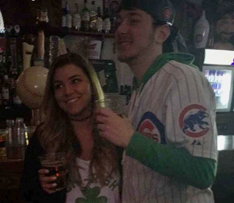 Our first photo ever together - St. Patrick's Day!