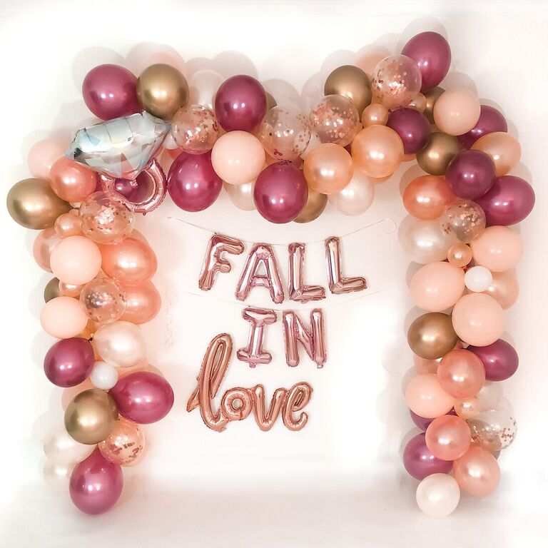 Fall in love balloon garland kit for engagement parties