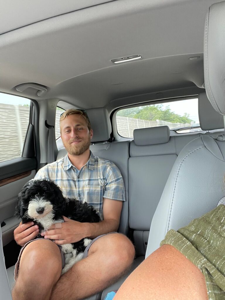 Our next big adventure!  We brought home our puppy, Vera!
