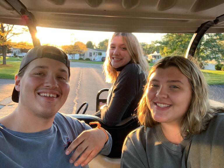 Family golf cart rides
