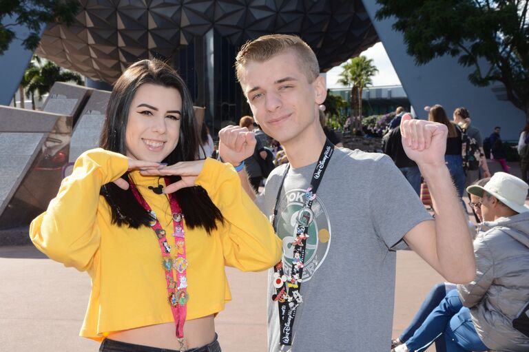 Striking a pose at Epcot. 