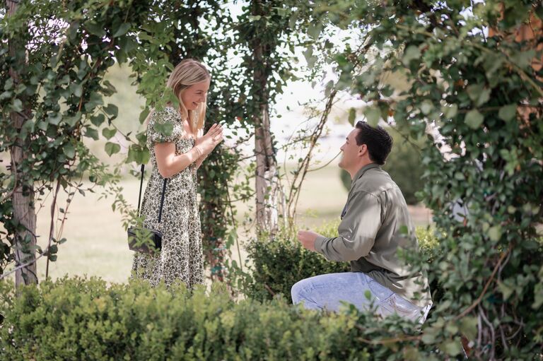 We got engaged at Signor Vineyards in Fredericksburg, TX.