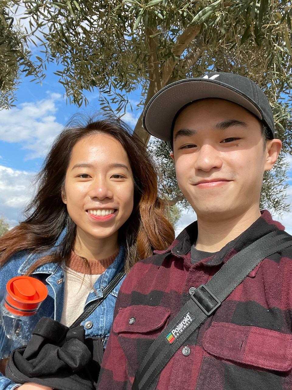 Our first date consisted of onigiri and iced tea - a picnic at the park