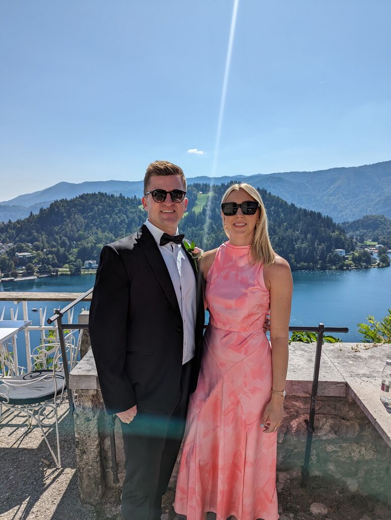 Celebrating the wedding of Mr and Mrs Aris in Slovenia.
