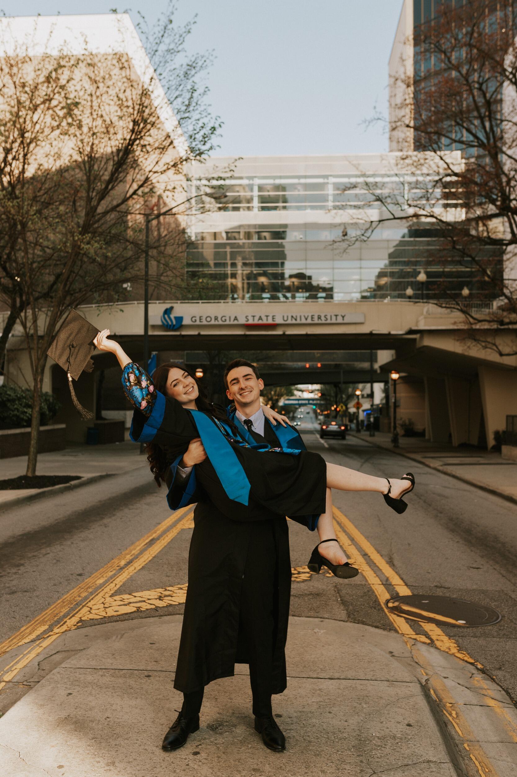 Madison & Andrew graduate from Georgia State University. Madison studied Marketing and Andrew studied Computer Information Systems. 