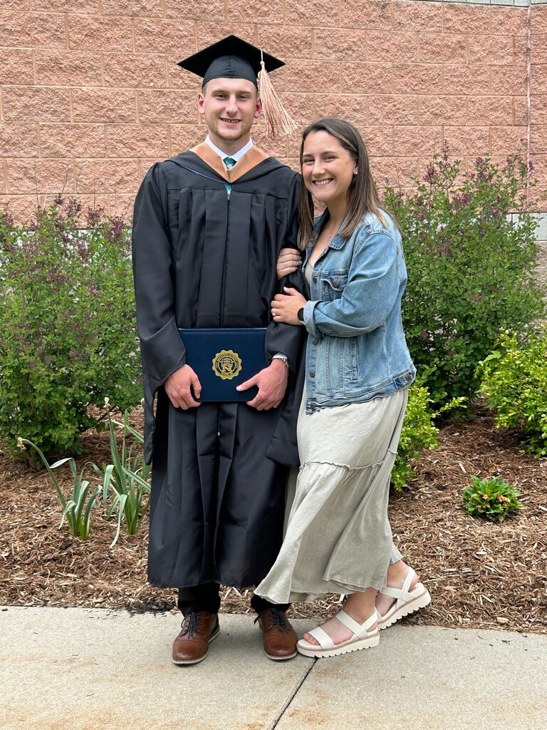 Joseph's graduation day for his Master's Degree.