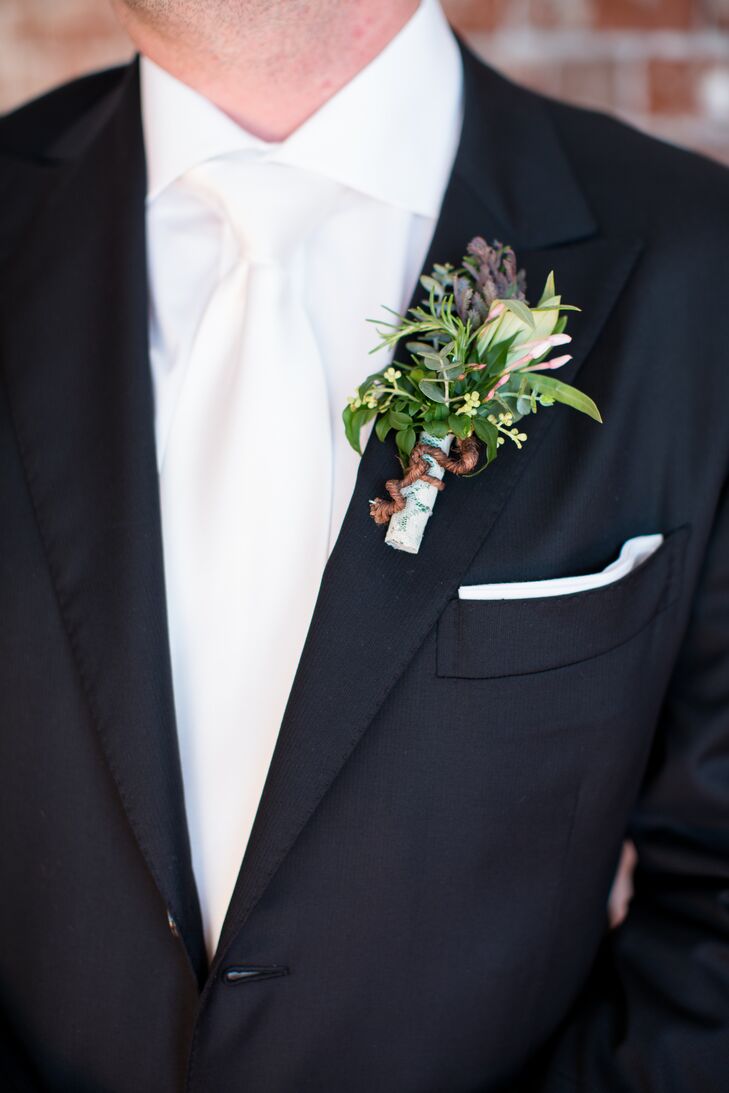 black tux white tie