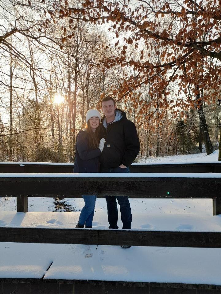 Matthew and Emily at SEEK22 - a Catholic retreat for young adults.