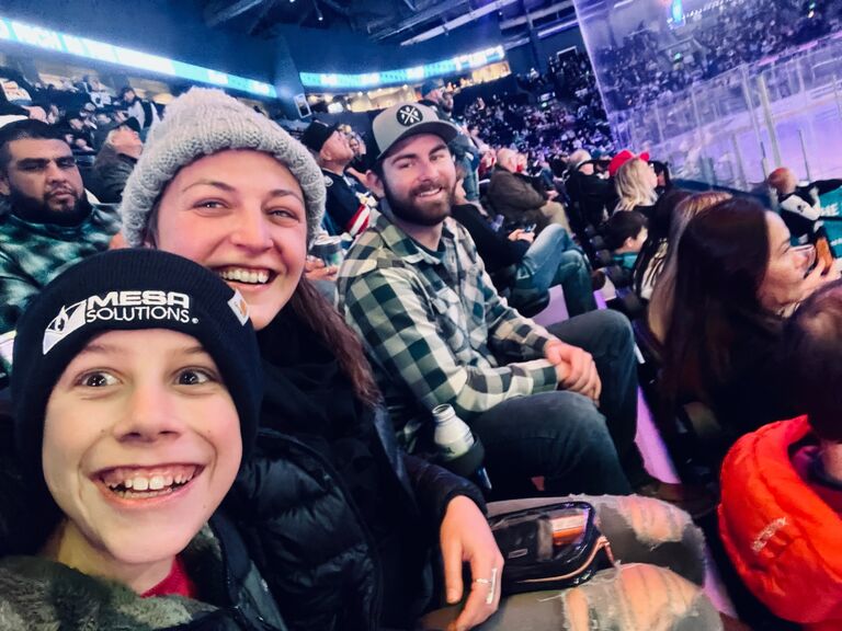 Eagle's Hockey Game with Ariel's nephew. 