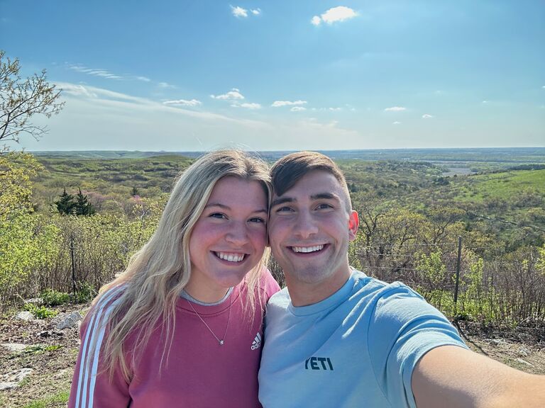 Caleb asked Alyssa to be his girlfriend at the Konza Lookout!
